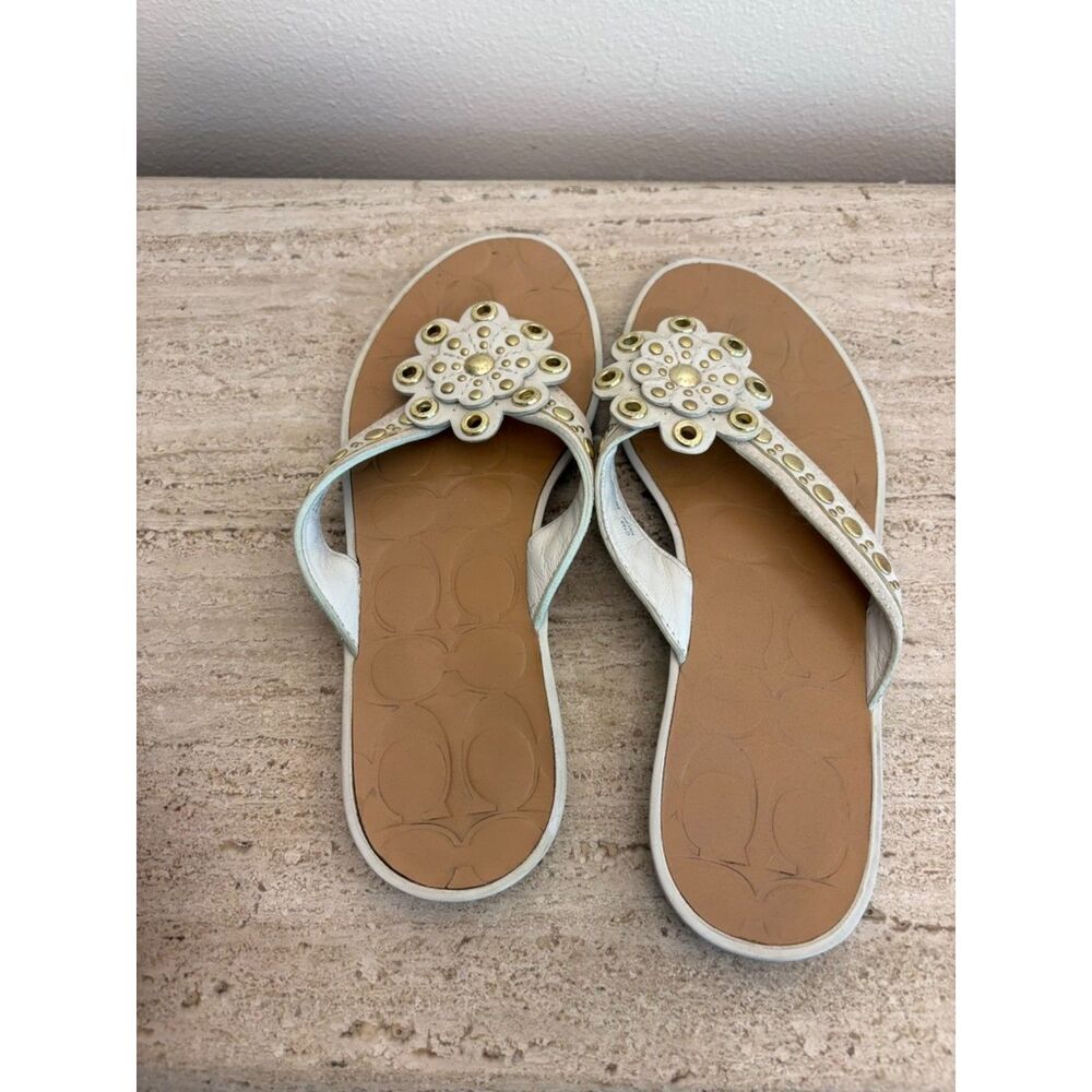Coach Kelby Sandals- White